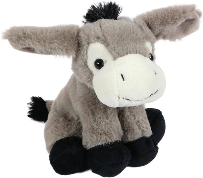 PIA Soft Toys - Pluche Knuffeldier - Ezel - zittend - 17 cm