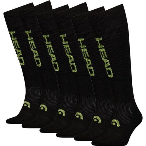 HEAD Skisokken Unisex Logo Kneehigh 6-pack Black Combo-35/38