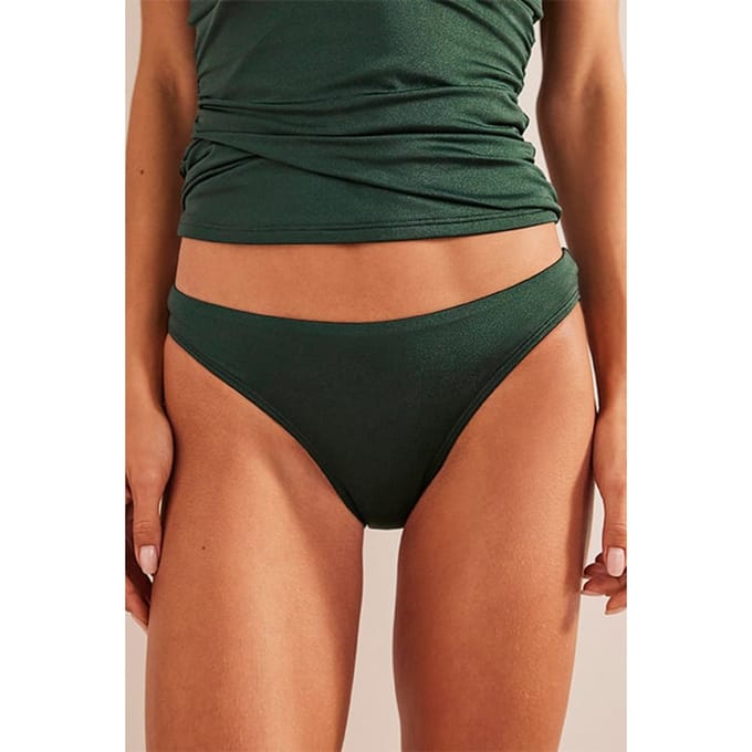 Boden Arezzo Texture Bikini Bottoms Malachite Shimmer Maat: 20 | Slipjes Outlet | Dames | Groen