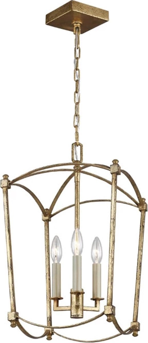Feiss LED Hanglamp Thayer | 3X E14 Max 40W | Dimbaar | Antique Gild
