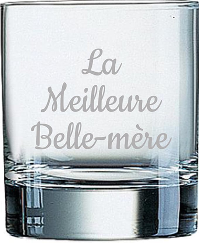 Whiskeyglas gegraveerd - 20cl - La Meilleure Belle-mère