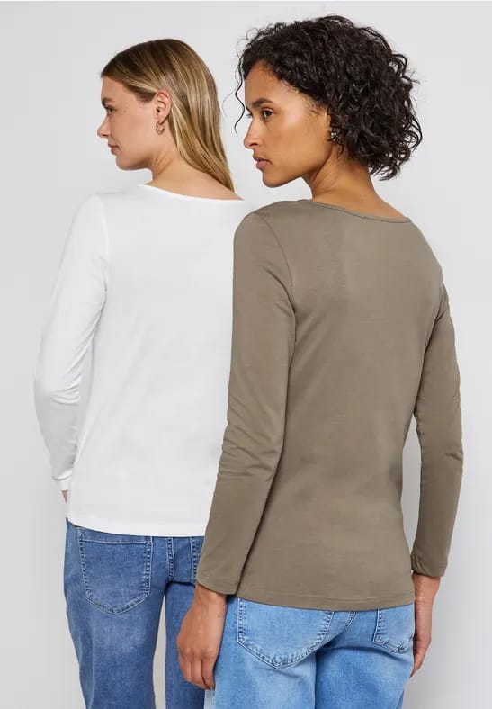 2-pack shirts met lange mouwen
