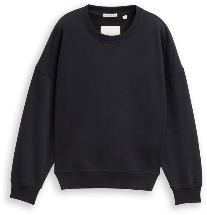 Tom Tailor - Oversized sweatshirt met print op de rug - Maat 176 - heavy black