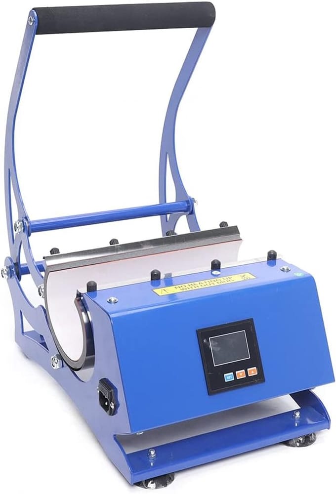 Mokkenpers Machine - Kopjes Pers - Zelf Decoreren - 6-in-1 Functionaliteit - 42x26x28.5 cm
