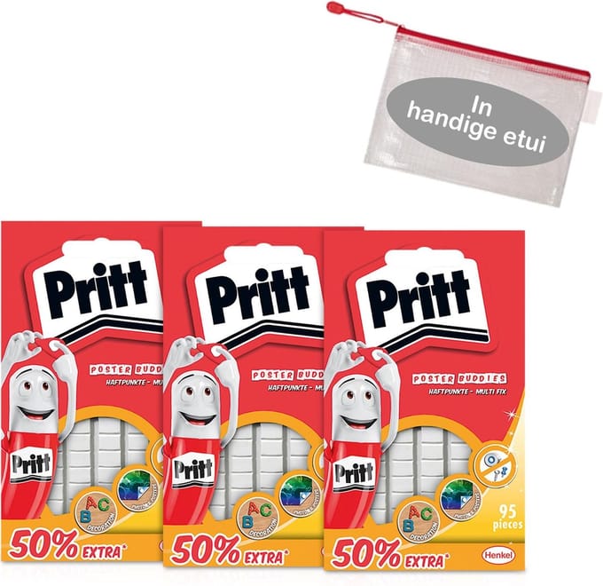 Pritt Poster Buddies 95 stuks - posterbuddies - 3 x 95 stuks