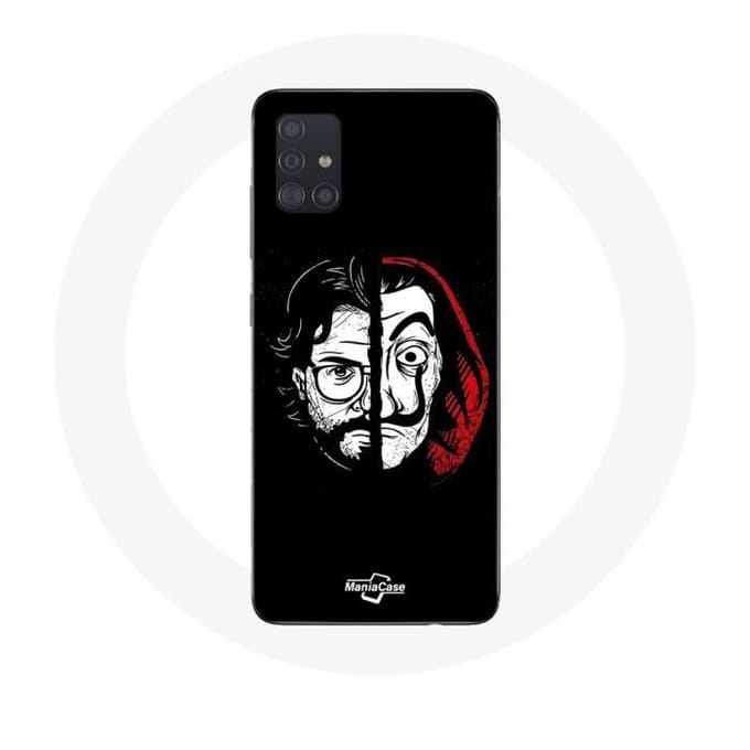 Case voor Samsung galaxy A71 La casa de papel El Profesor Mask Split