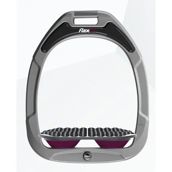 Endurance stijgbeugels Aluminium/Grijs/Paars Flex-On Green Composite
