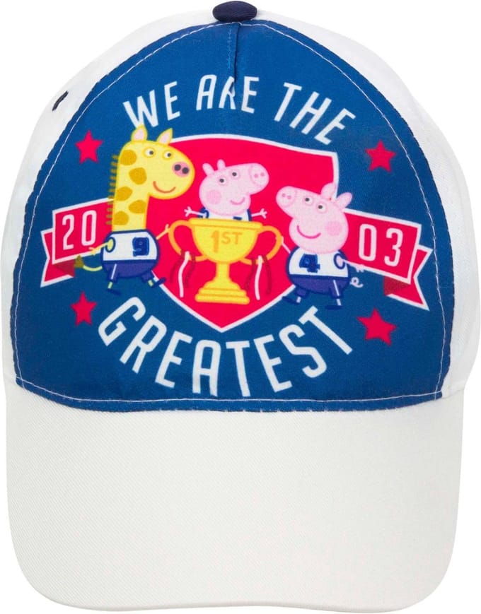 Witte pet van Peppa George, 52 cm