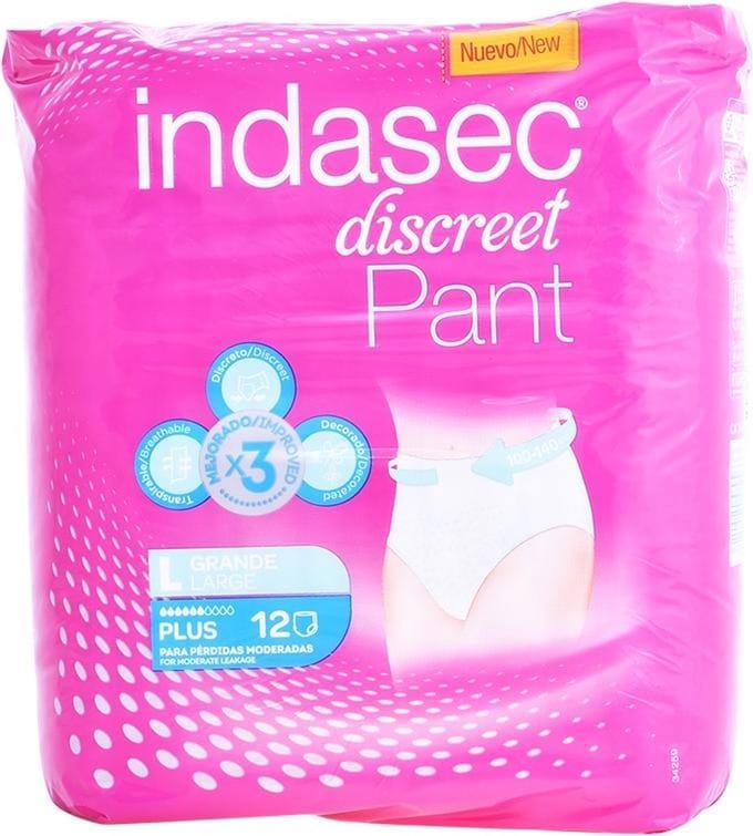Incontinentie Luiers Pant Plus Talla Grande Indasec (12 uds)
