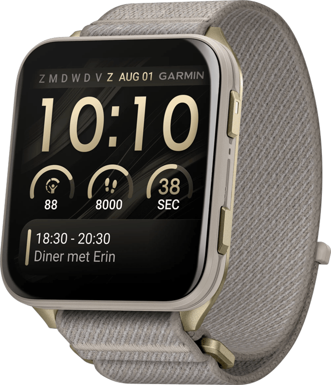 Garmin Venu X1 - GPS-smartwatch - 2-inch AMOLED-scherm - Goudkleurig/French Grey