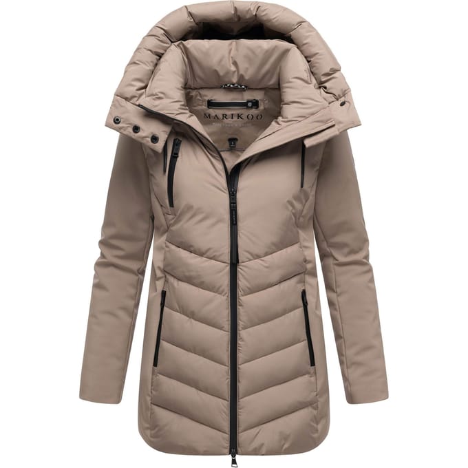 Marikoo dames winterjas Tivaa XVI met softshell & afneembare capuchon