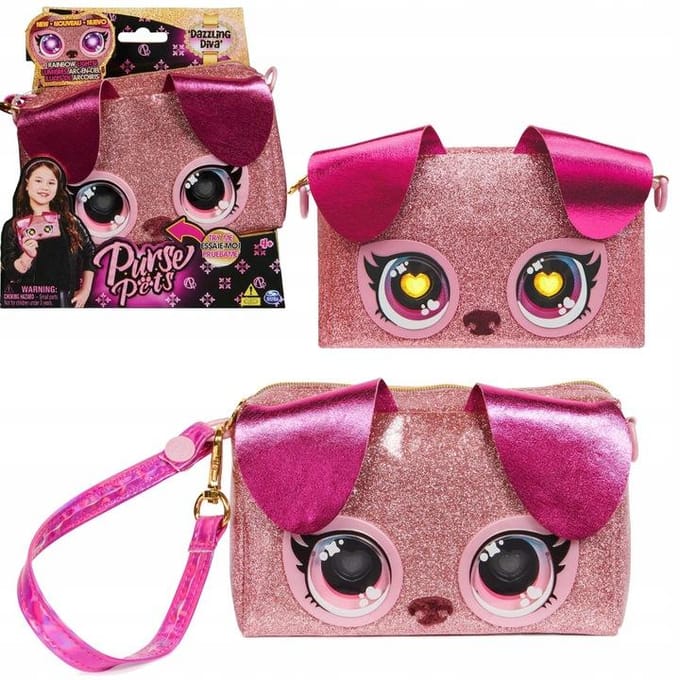 Purse Pets - Wristlet Bag - Puppy - Interactieve Tas & Knuffel met verlichte regenboogogen