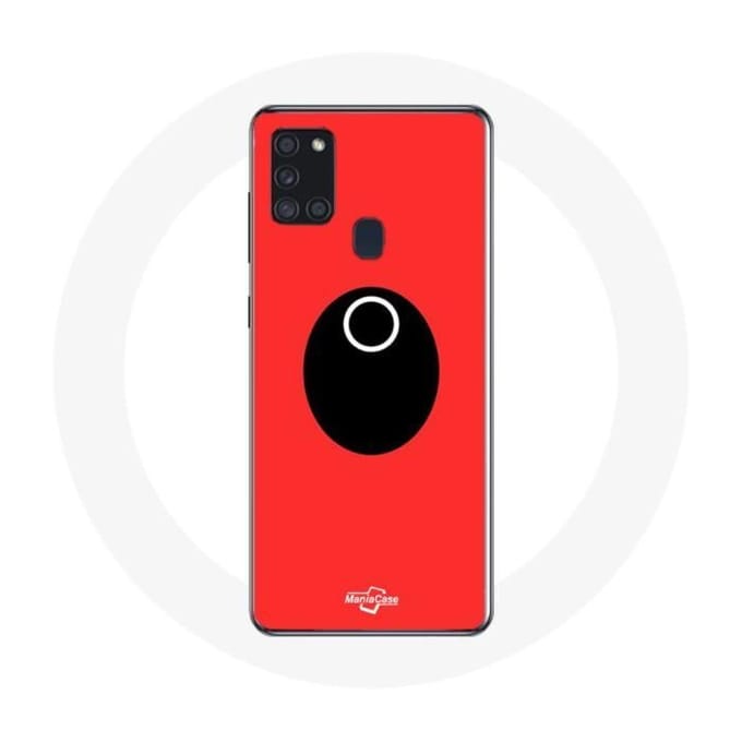 Coque - Samsung - Galaxy A21S - Souple - Rouge - Masque soldat cercle