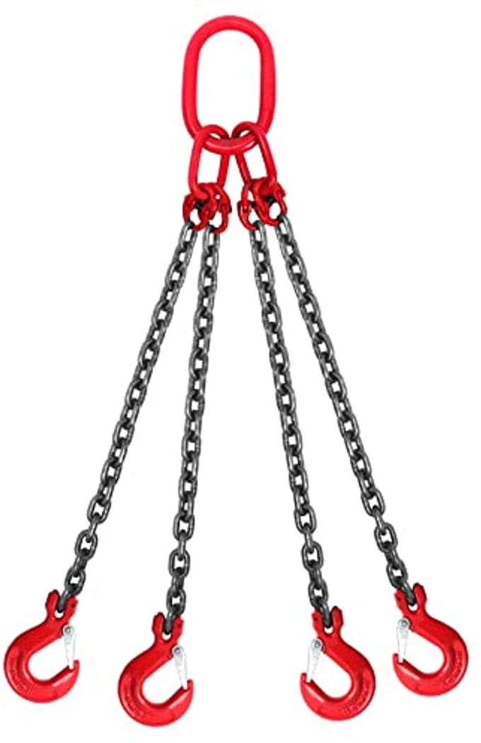 Zware Kettinghanger G80, 6,4 T Draagvermogen, 4 Strengen, 8 mm x 1,45 m