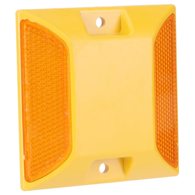 6 PCS Réflecteurs de Route en Plastique Jaune Double Marqueurs de Borne de Chaussée de Rue Allée yellow