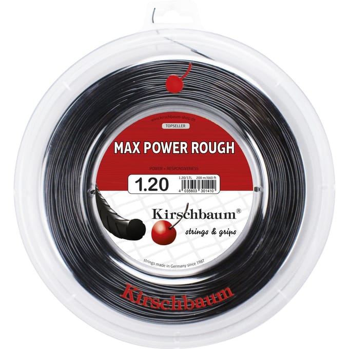 Kirschbaum Max Power Rough Rol Snaren 200m-Antraciet