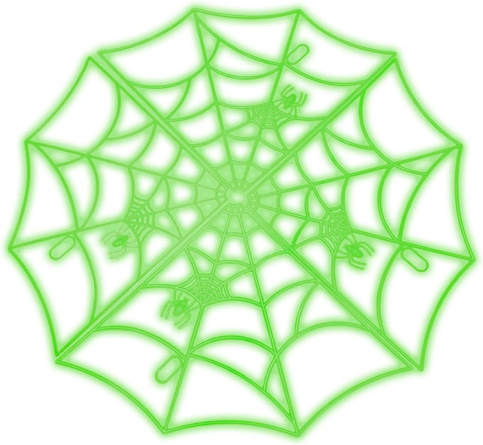 Glow in the Dark Spinnenweb (60cm)