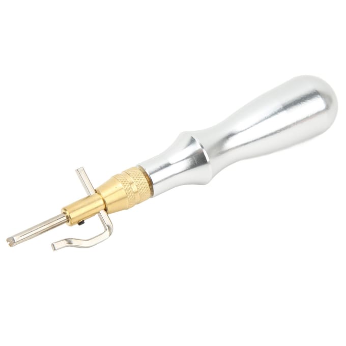 5 in 1 Lederen Groover Multifunctioneel Aluminium Handvat Stiksel Groover DIY Handgemaakt Leer white