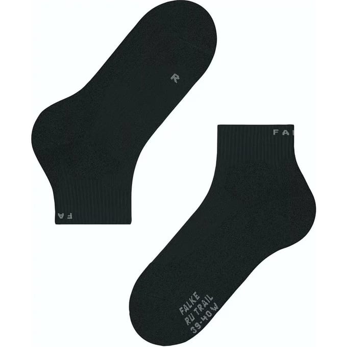 FALKE RU Trail anti-blaar functioneel materiaal hardloopsokken heren zwart - maat 46-48