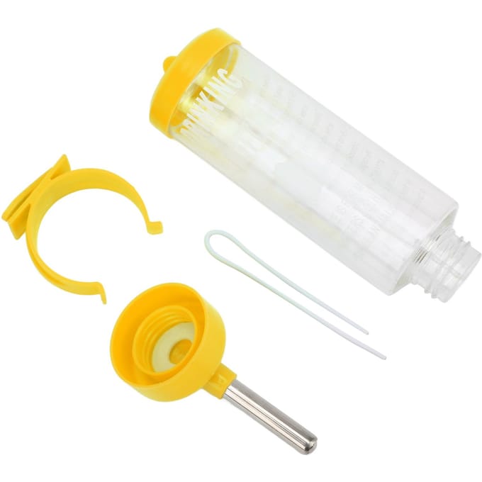 Hamster Water Bottle Dispenser Automatic No Drip Hamster Drinking Fountain for Small AnimalsYellow jaune