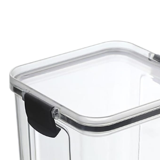 Graanbewaardoos Transparant Luchtdicht PET Siliconen Voedselbewaarcontainers voor Keuken Snacks Thee 950ml white