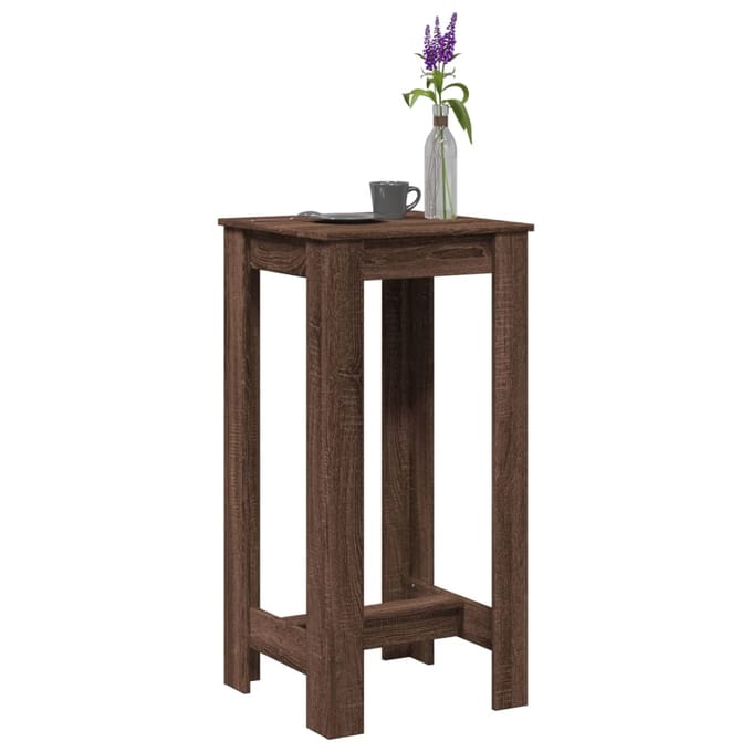 vidaXL - Bartafel - 51x50x103,5 - cm - bewerkt - hout - bruin - eikenkleurig