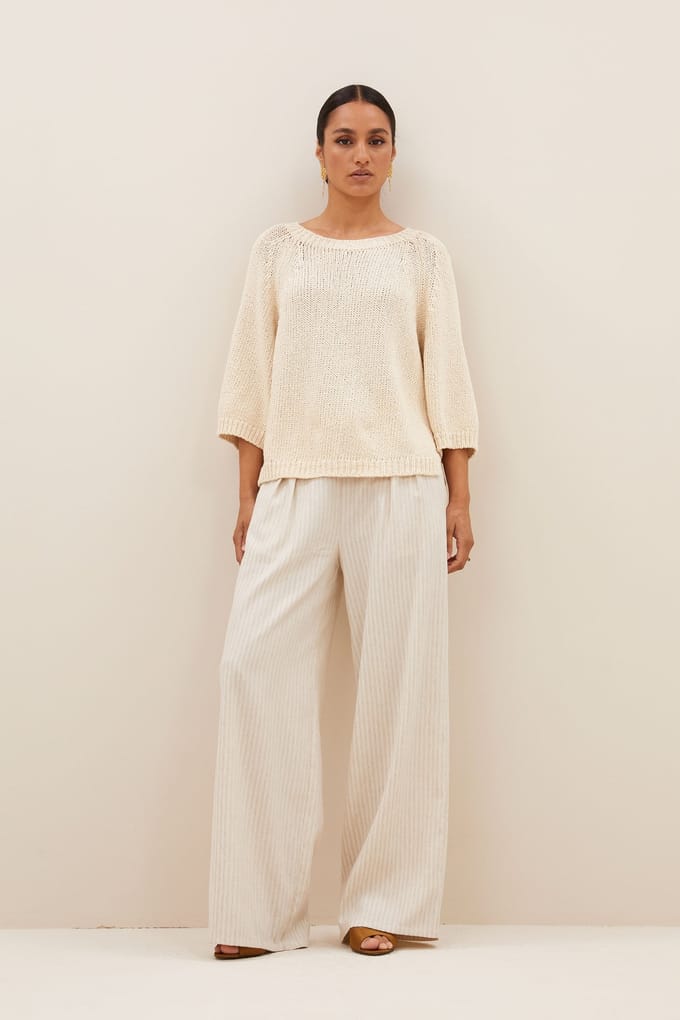 By-Bar July Pullover Sand Size: M | Sweaters Outlet | Dames | Beige
