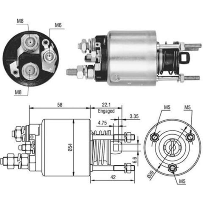 Magneetschakelaar, starter MAGNETI MARELLI 940113050458