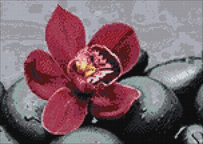 Wizardi Diamond Painting Kit Royal Orchid WD036