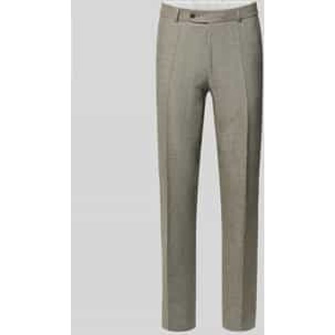 pantalon van linnenmix met achterzakken