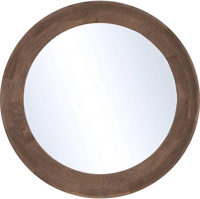 by Mooss - Spiegel - Umber - Hout - Mat - Donkerbruin - Rond - Ã˜ 68 cm
