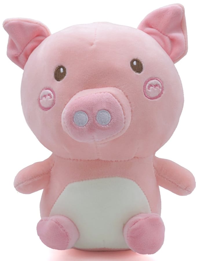 Pluche knuffel - varken - 24 cm