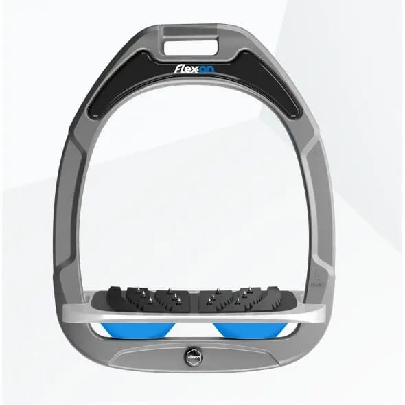 Ultra Grip Aluminium/Grijs/Blauw Inclinatie Stijgbeugels Flex-On Green Composite
