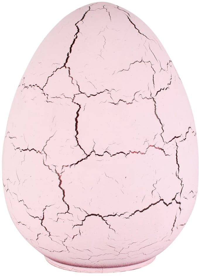 Dekoratief | Deco ei 'Candy Crack Pink', glas, 15x15x20cm | A258366