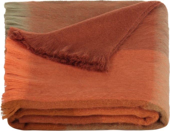 Scarf Blocked Cinnamon, Terracotta and Brown