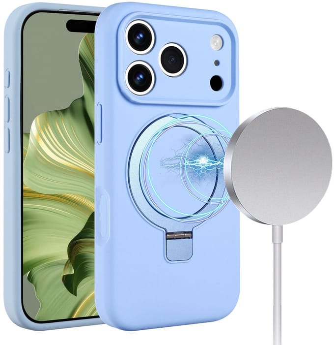 Solidenz hoesje - Geschikt voor iPhone 17 Pro Max en geschikt voor iPhone 18 Pro Max - Geschikt voor MagSafe - Standaard - Blauw