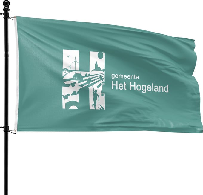 VlagDirect - Het Hogeland vlag - Gemeente Het Hogeland vlag - 90 x 150 cm.