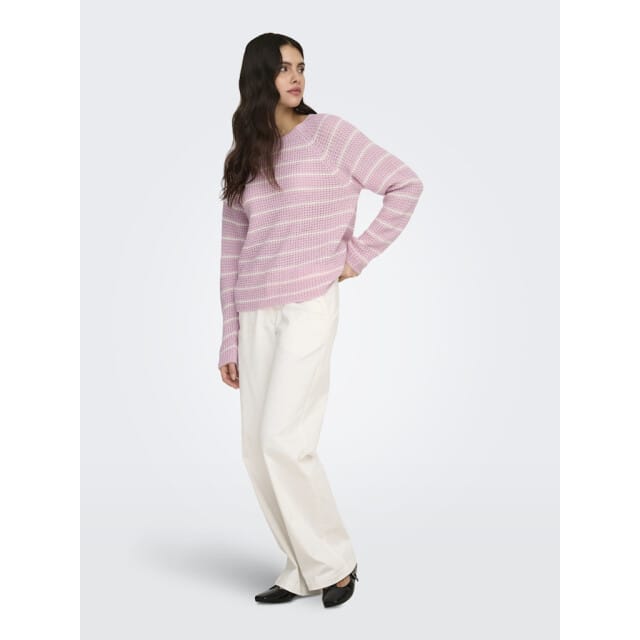 Jacqueline de Yong Jdyellen ls oneck raglan pullover knt licht