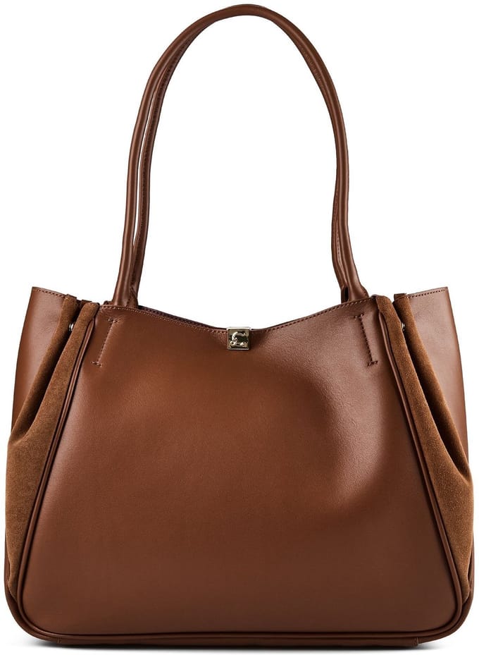 Coccinelle Pansy Schoudertas Leder 34 cm - Dames - cognac-cognac