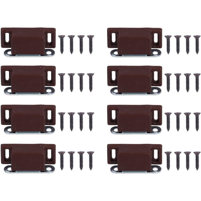 8 Set Roestvrij Staal Magnetische Deurvanger Kast Kledingkast Kastdeur Demper Buffer Meubels bruin