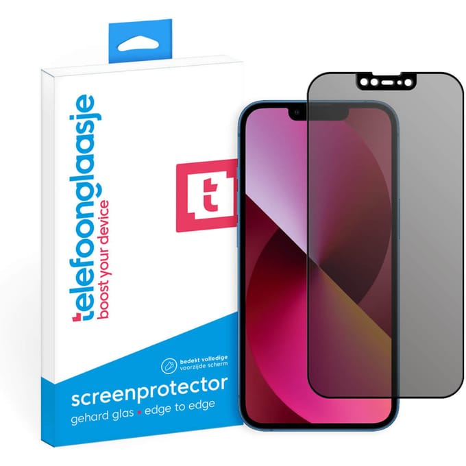 iPhone 13 Mini Privacy screenprotector gehard glas Edge to Edge