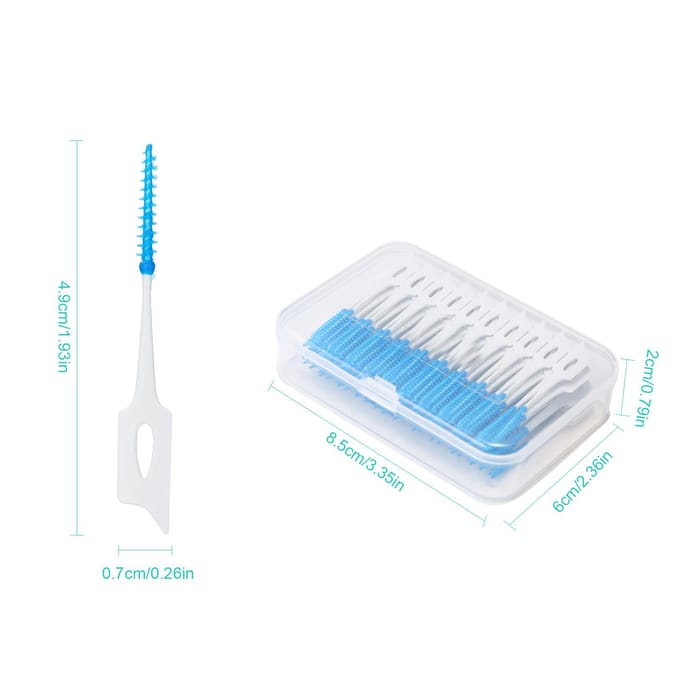 Anself 160PCS Interdentale ragers Ultrastrakke haren Tand Interdentale reinigers Siliconen
