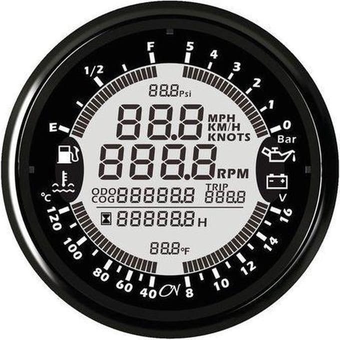 CN zwart 6 in 1 Motorinstrument met zwarte Ring