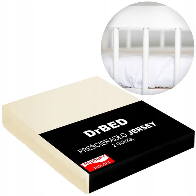 Jersey Kinderledikant Laken 120x60cm met Elastiek - Ecru