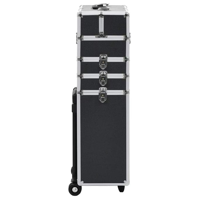 vidaXL - Make-up - trolley - aluminium - zwart