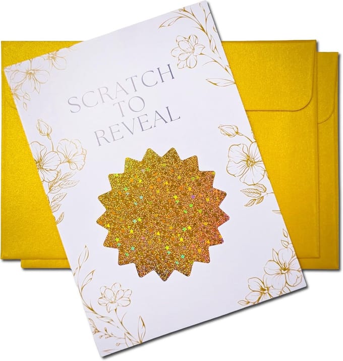 Scratchkaart Set: Tekst Onthullen met Verborgen Boodschap (2 Stuks)