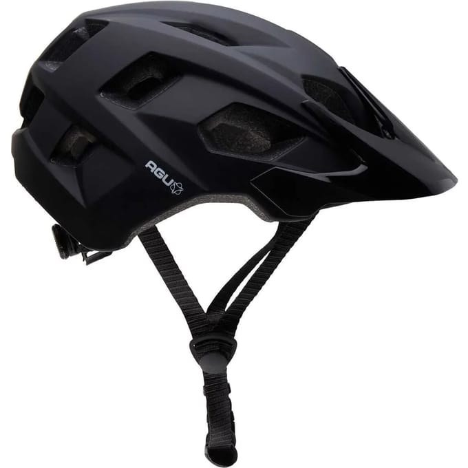 AGU XC - MTB Helm - Unisex - Zwart - 52-58cm - In-mould - Direct dial systeem - Verwisselbaar vizier - EN1078-norm