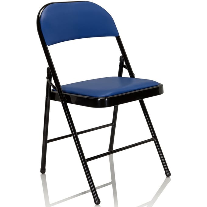 Vergaderstoel / opklapbaar TUDELA PU blauw hjh OFFICE