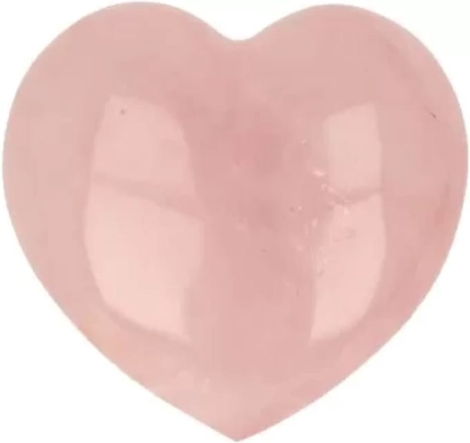 Roze kwarts hart 30 mm edelsteen