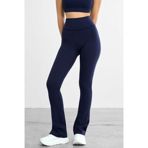 FAMME Zachte uitlopende broek Brown M